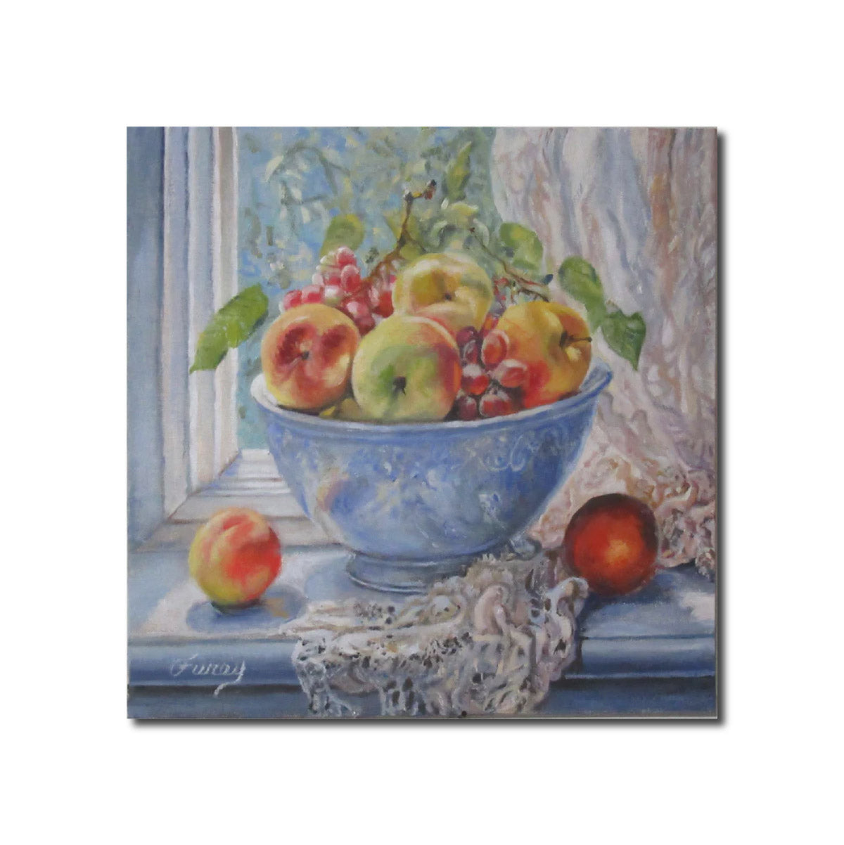 Blue Bowl with Fruit Tom Furey