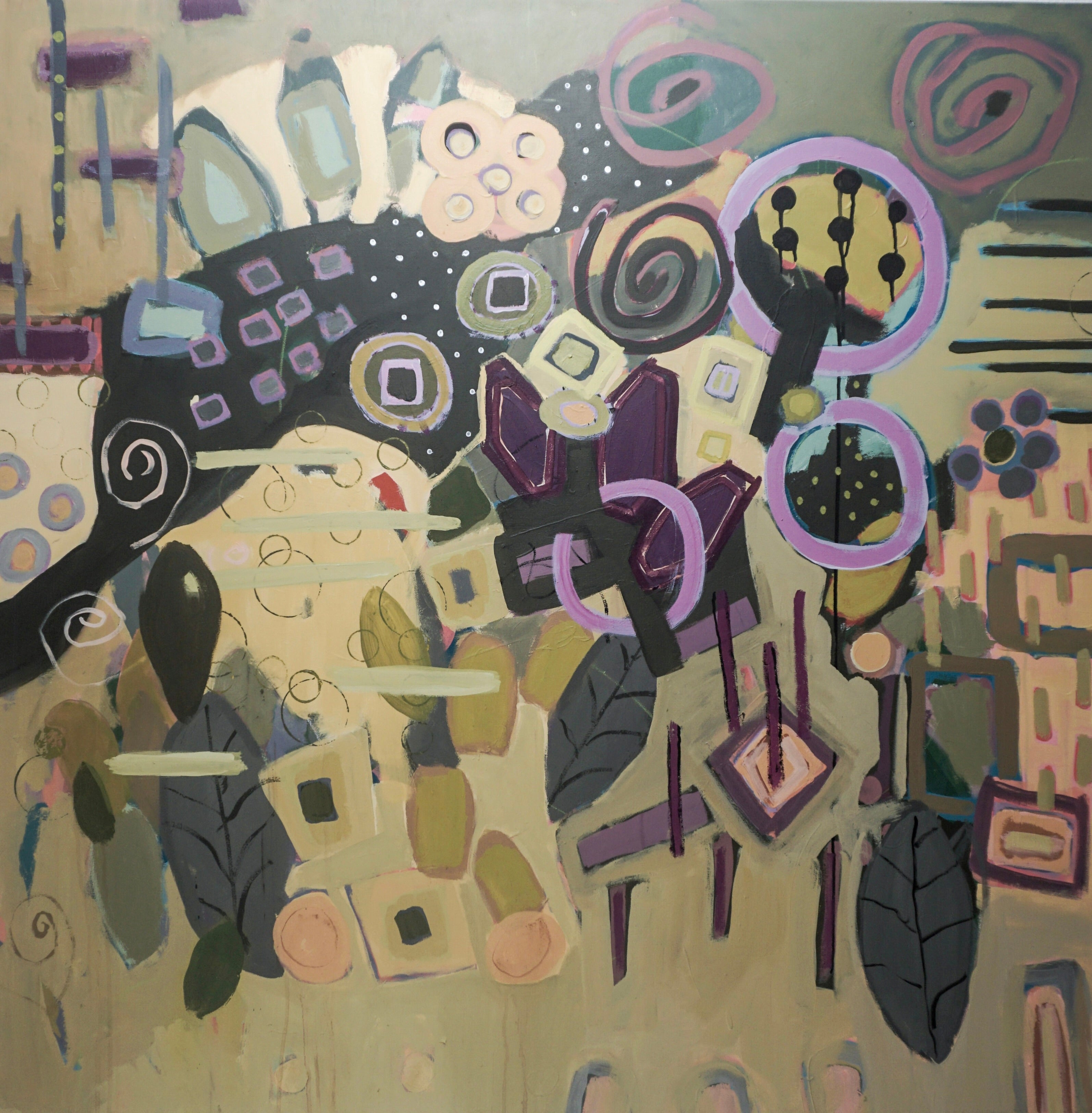 Abstract Acrylic 'URBAN JUNGLE 1' - Acrylic Ann Adams