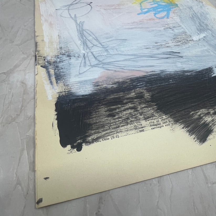 Abstract Mixed Media Painting 'WANDERLUST SERIES #17' - Original Mixed Media Abstract Art Painting Sam Lewis