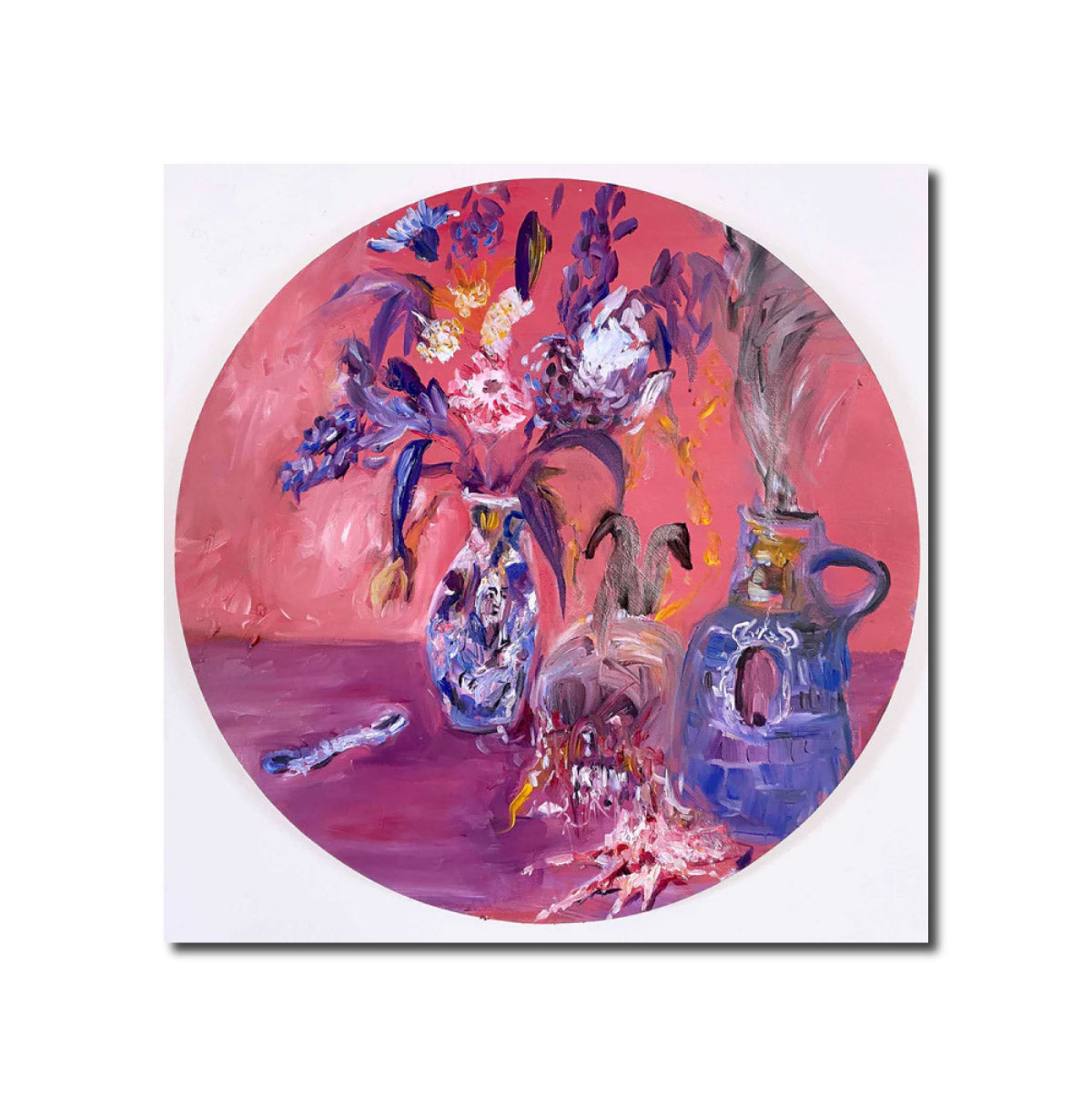 Garnet Still Life with Horses and a Smoking Vase Marguerite de Geus