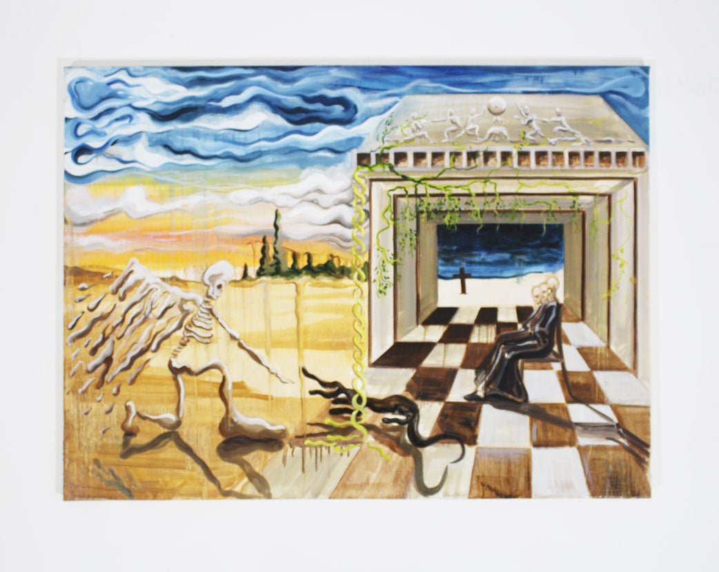 Oil Surrealism 'FEEDING' - Oil on Canvas Adam Smith