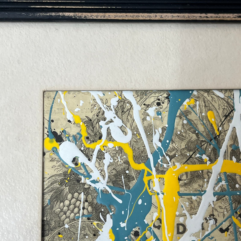 Abstract Mixed Media Painting '1861' - Original Framed Mixed Media Abstract Art Painting Sam Lewis