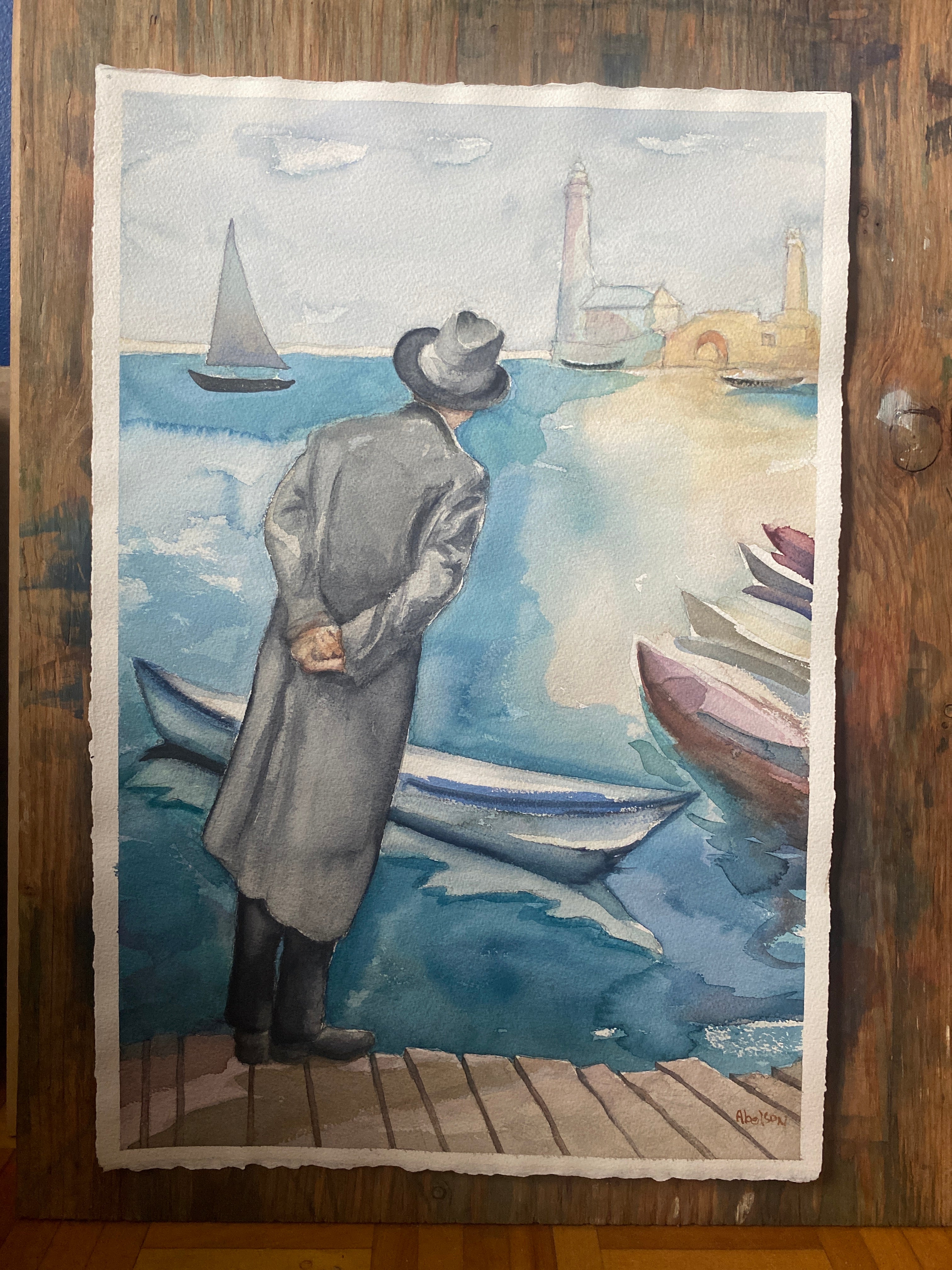 Painting Watercolor 'MEMORY' - Watercolour on Arches Paper David Abelson