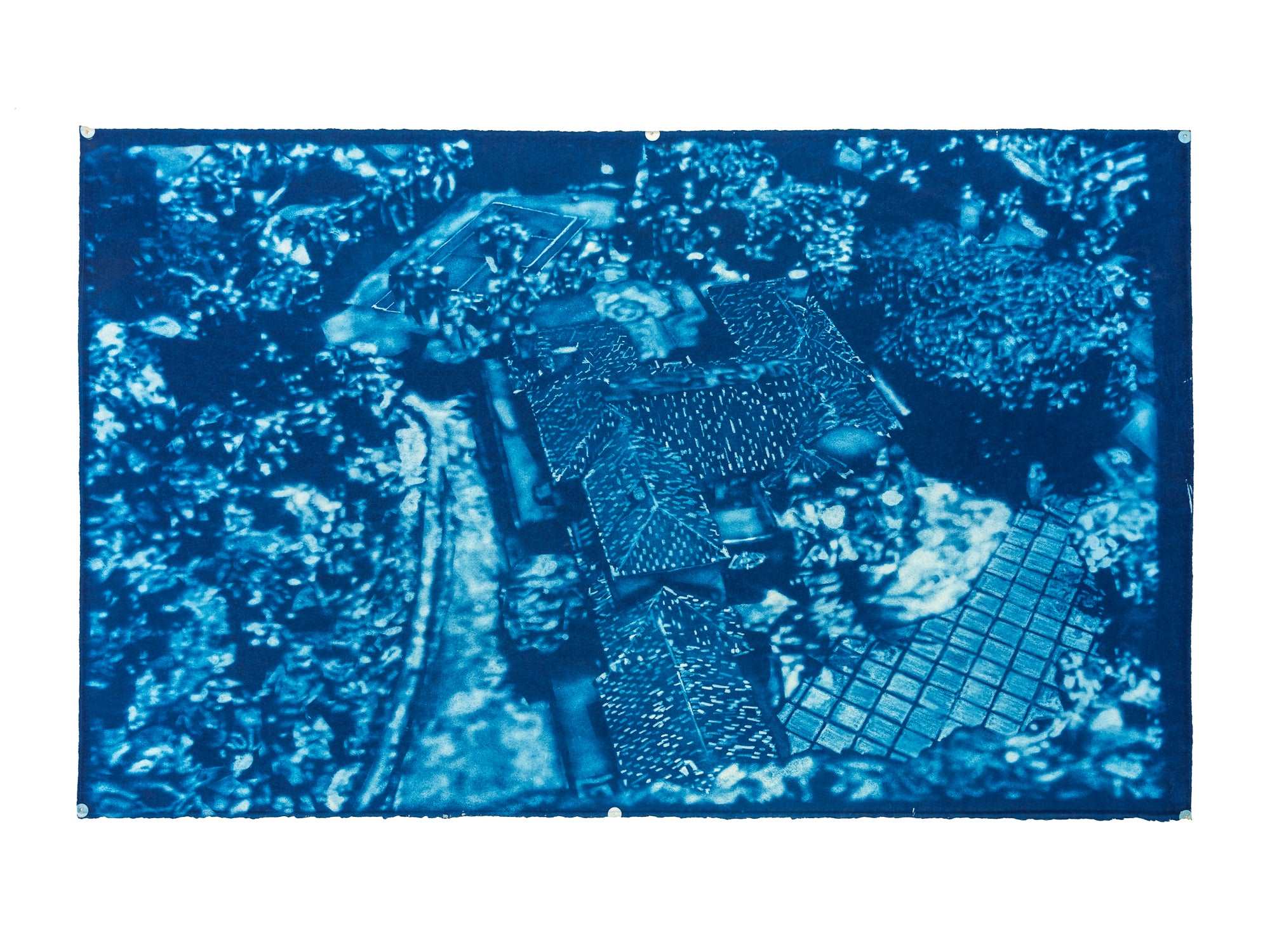 Abstract Contemporary Digital Figurative Psychedelic Surrealism '73 BEVERLY PARK 2 (AERIAL, THERMAL)' Michael Shaw