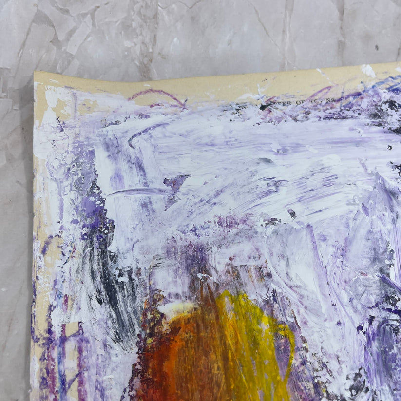 Abstract Mixed Media Painting 'WANDERLUST SERIES #8' - Original Mixed Media Abstract Art Painting Sam Lewis