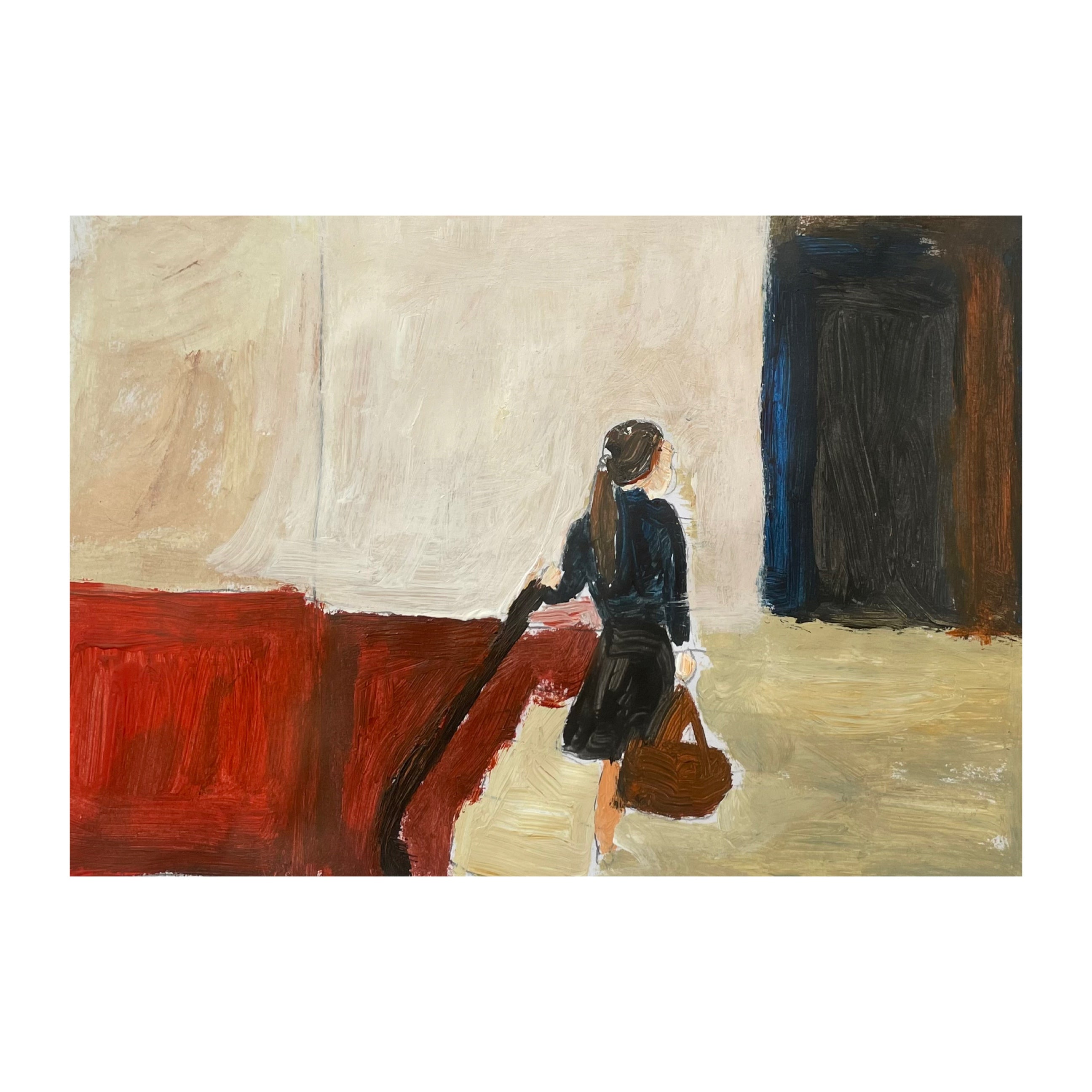 Acrylic Painting wood 'CINEMA' - Acrylic on Wood Panel Irfan Ajvazi