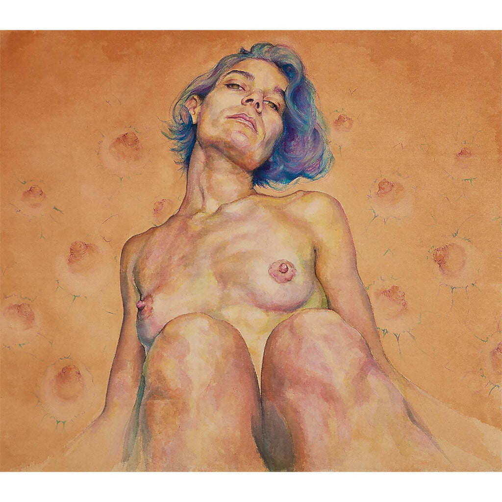 Acrylic Art Contemporary Figurative Painting Surrealism Watercolor S/T From the series “Se descubre en mi jardín” Mabuya