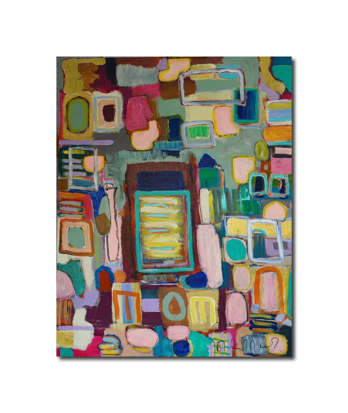 Abstract Acrylic Art Contemporary Expressionist A new archeology 376 Geert Lemmers