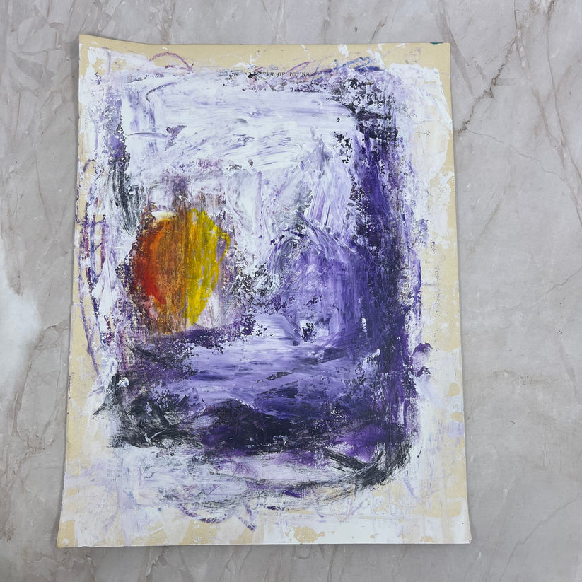 Abstract Mixed Media Painting 'WANDERLUST SERIES #8' - Original Mixed Media Abstract Art Painting Sam Lewis