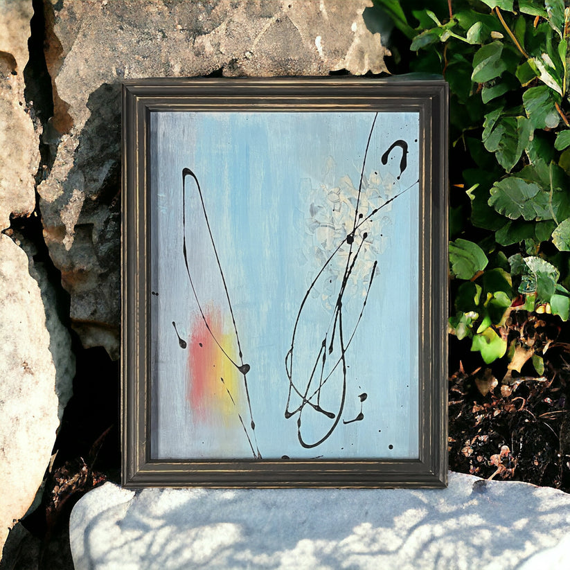 Abstract 'HOSPITALITY' - Mixed Media on 1880s Paper Sam Lewis