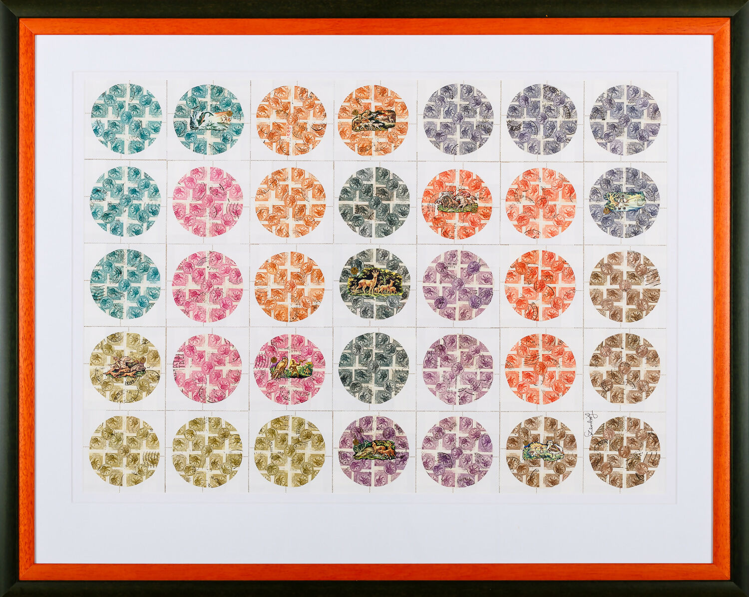 Collage Mosaic Pop Art Artemis - Coins of Syracuse Judit Szendrei