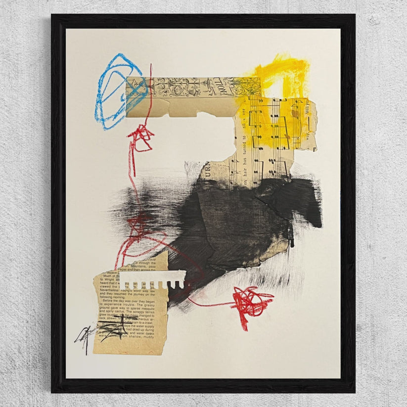 Abstract Mixed Media Painting 'FLAGRANT SECOND' - Mixed Media Abstract Art Painting Sam Lewis