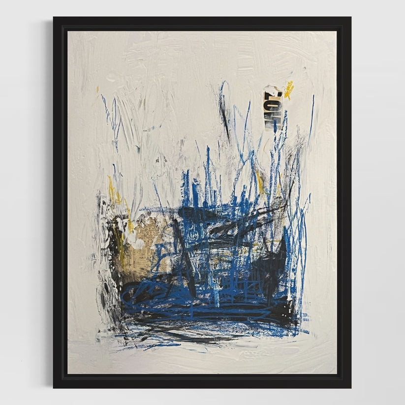 Abstract 'LOW' - Mixed Media on Paper Sam Lewis