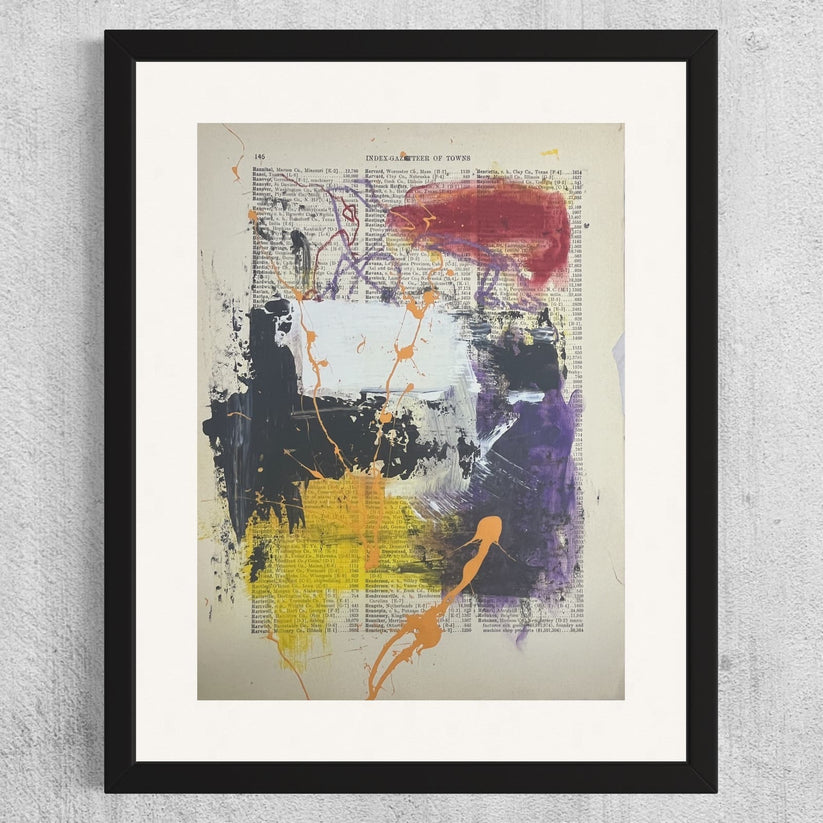 Abstract Mixed Media Painting 'WANDERLUST SERIES #14' - Original Mixed Media Abstract Art Painting Sam Lewis