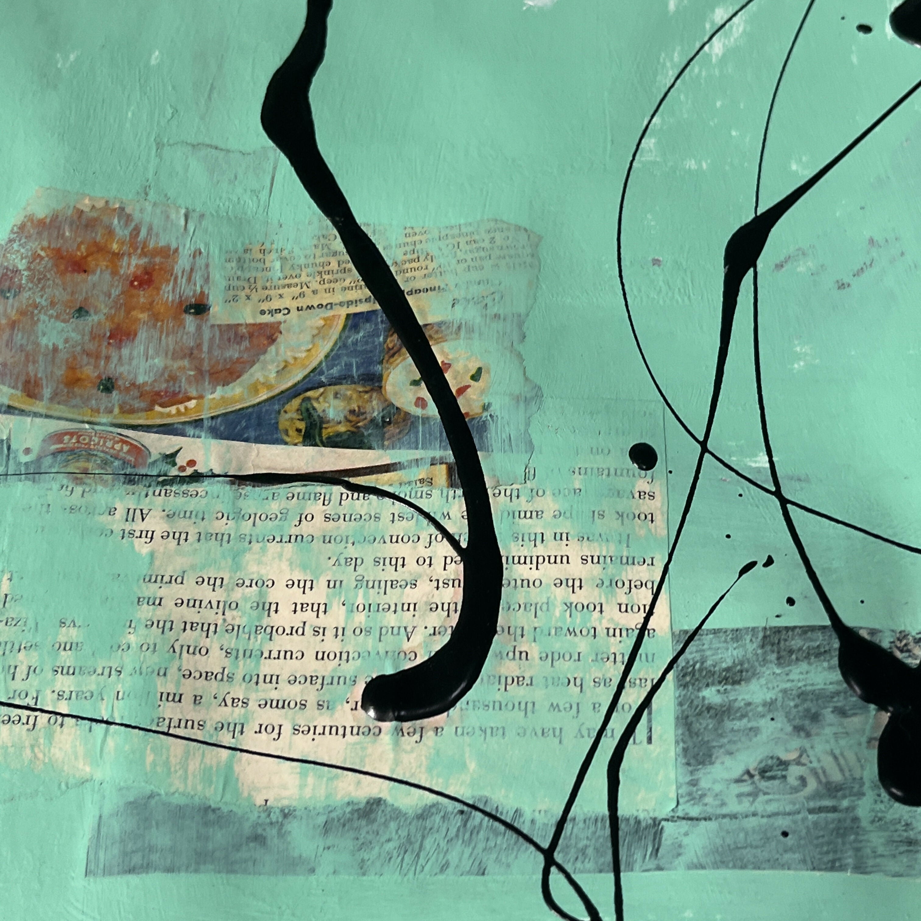Abstract Collage Contemporary Mixed Media Painting Original Mixed Media Abstract Art Painting 18x24 “Dichotomy" Signed Sam Lewis
