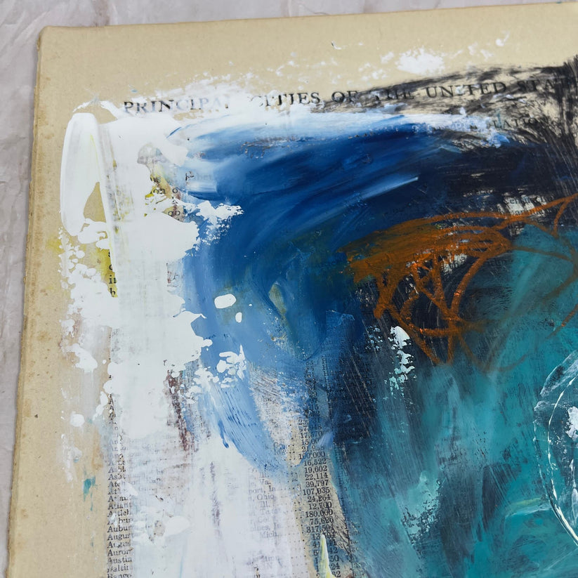 Abstract Mixed Media Painting 'WANDERLUST SERIES #10' - Original Mixed Media Abstract Art Painting Sam Lewis