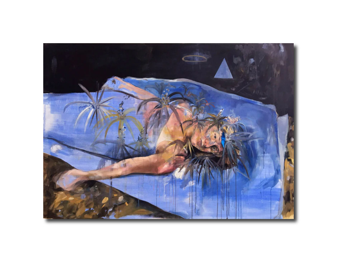 Contemporary Figurative Oil Visionary Bare Witness Marguerite de Geus