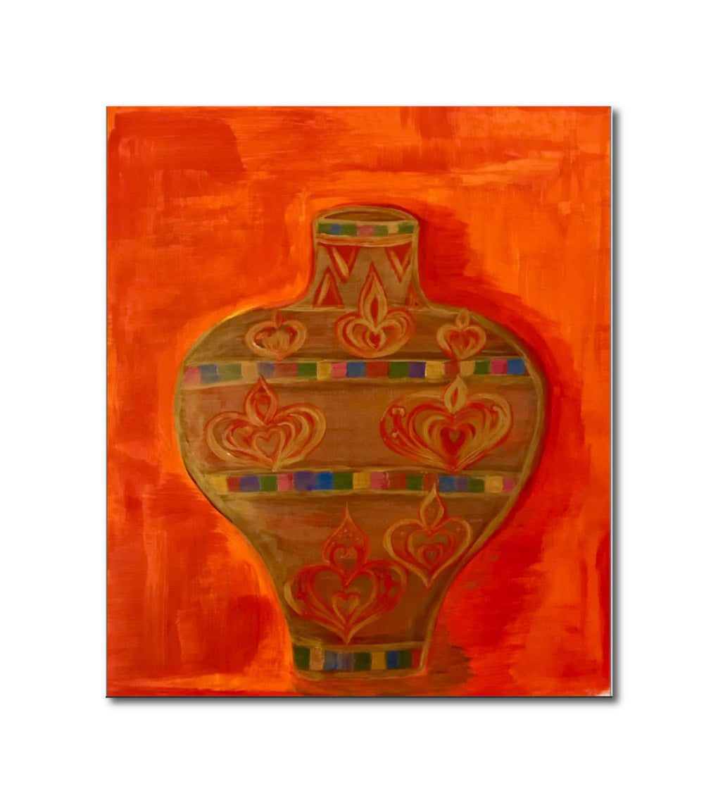 Contemporary Figurative 'ANTIQUE VASE' - Acrylic on canvas, varnish Elena Suprema