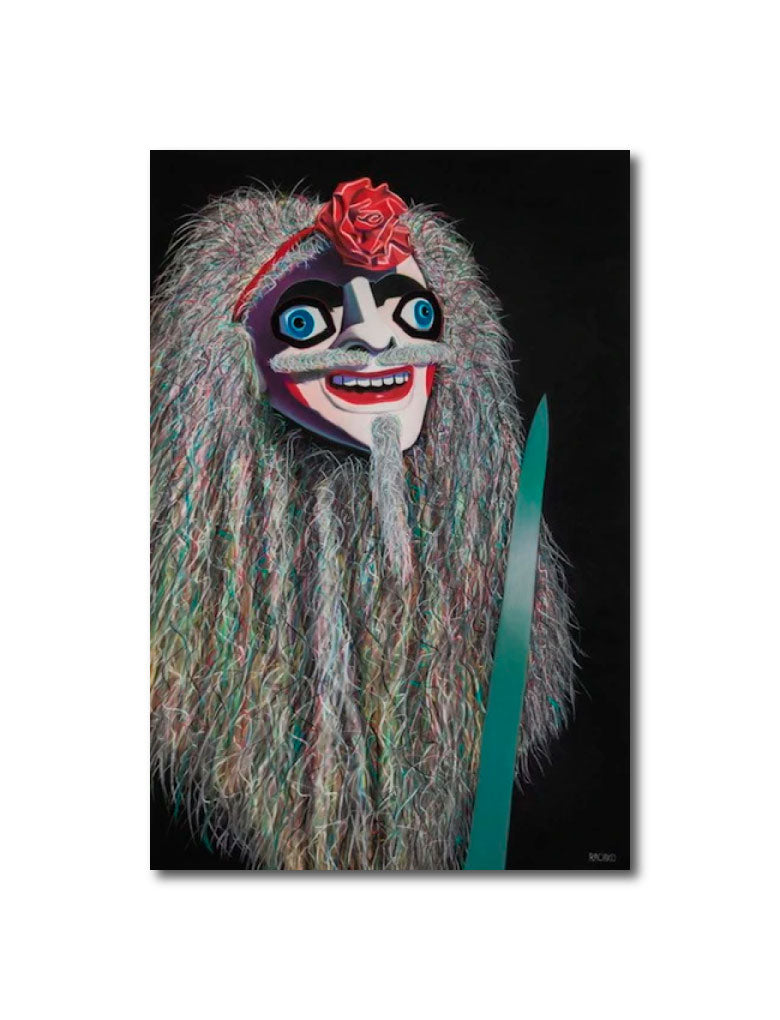 Acrylic Expressionist Figurative Painting Surrealism "AVENGER - BOLIVIANOS" Soft Pastel on Sandpaper Barbara Rachko