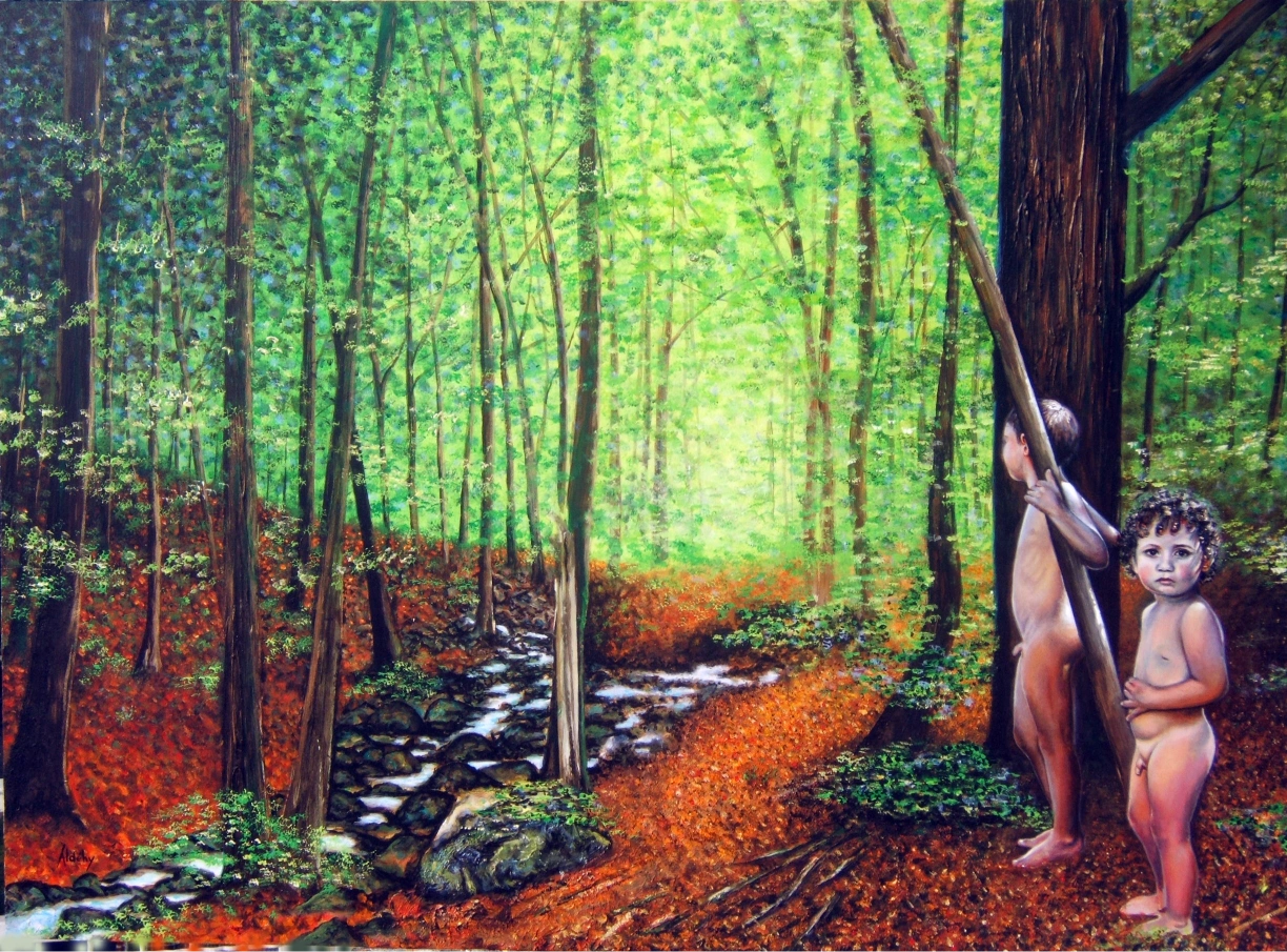 'L'ENVERS VERT' - Acrylic on Wood Aldéhy