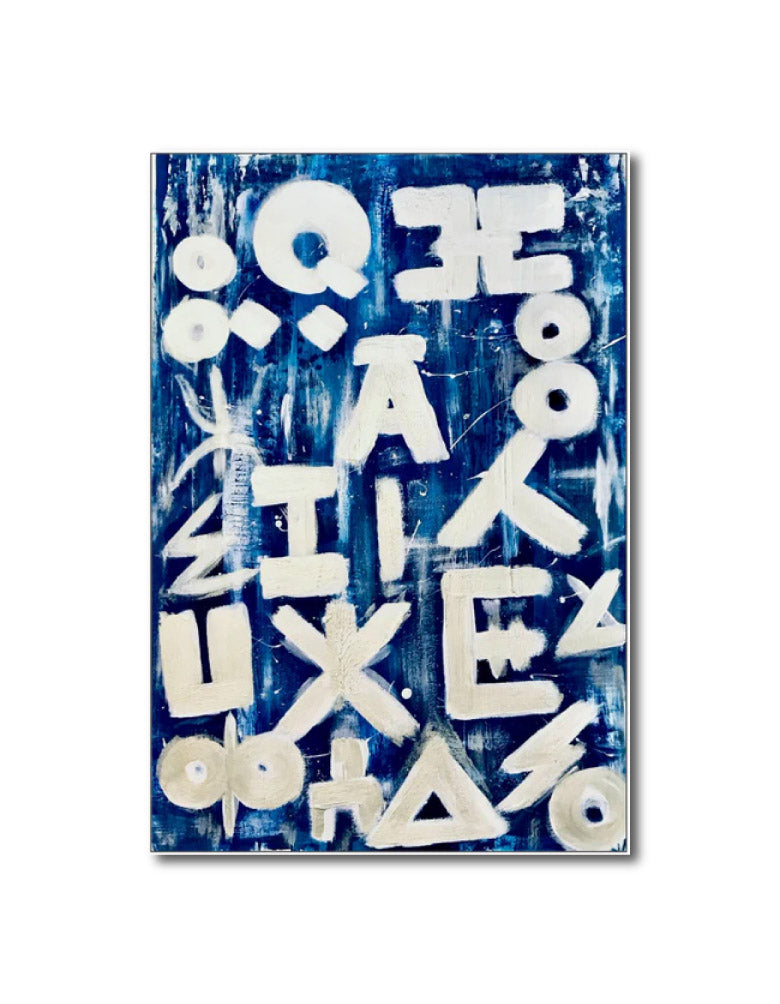 Abstract Contemporary 'BERBER SCRIPT' - Acrylic on canvas, varnish Elena Suprema