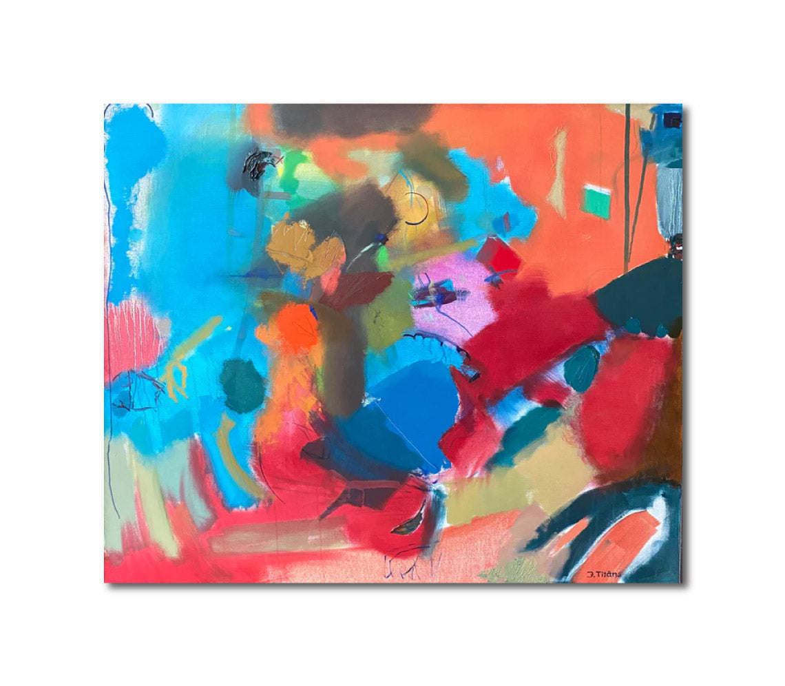 Oil 'BURNED MERMAID' - Oil on Canvas Janis Titans