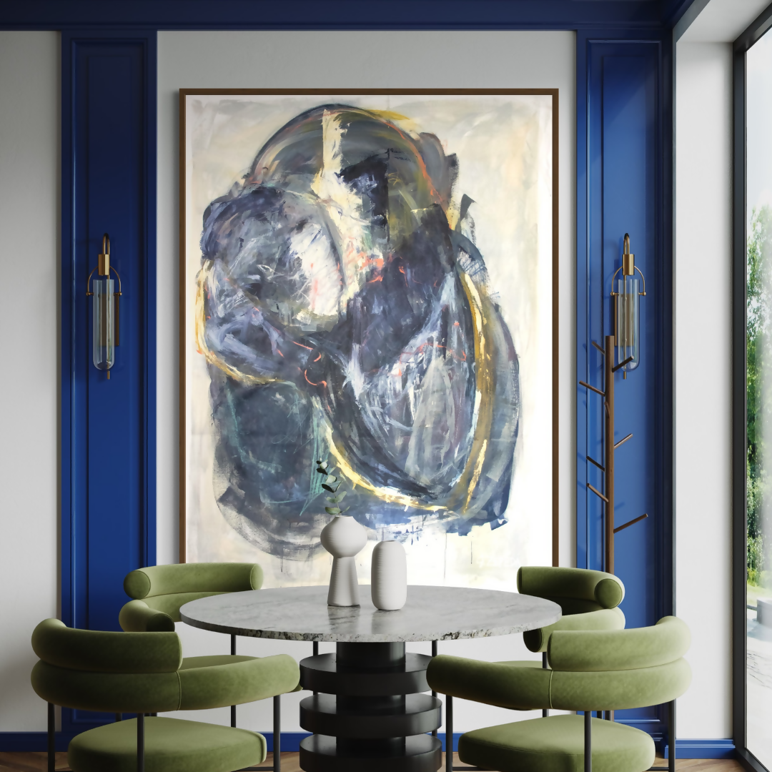 Abstract Acrylic Art Contemporary Figurative Painting I Felt the Pull Jillian Zepeda