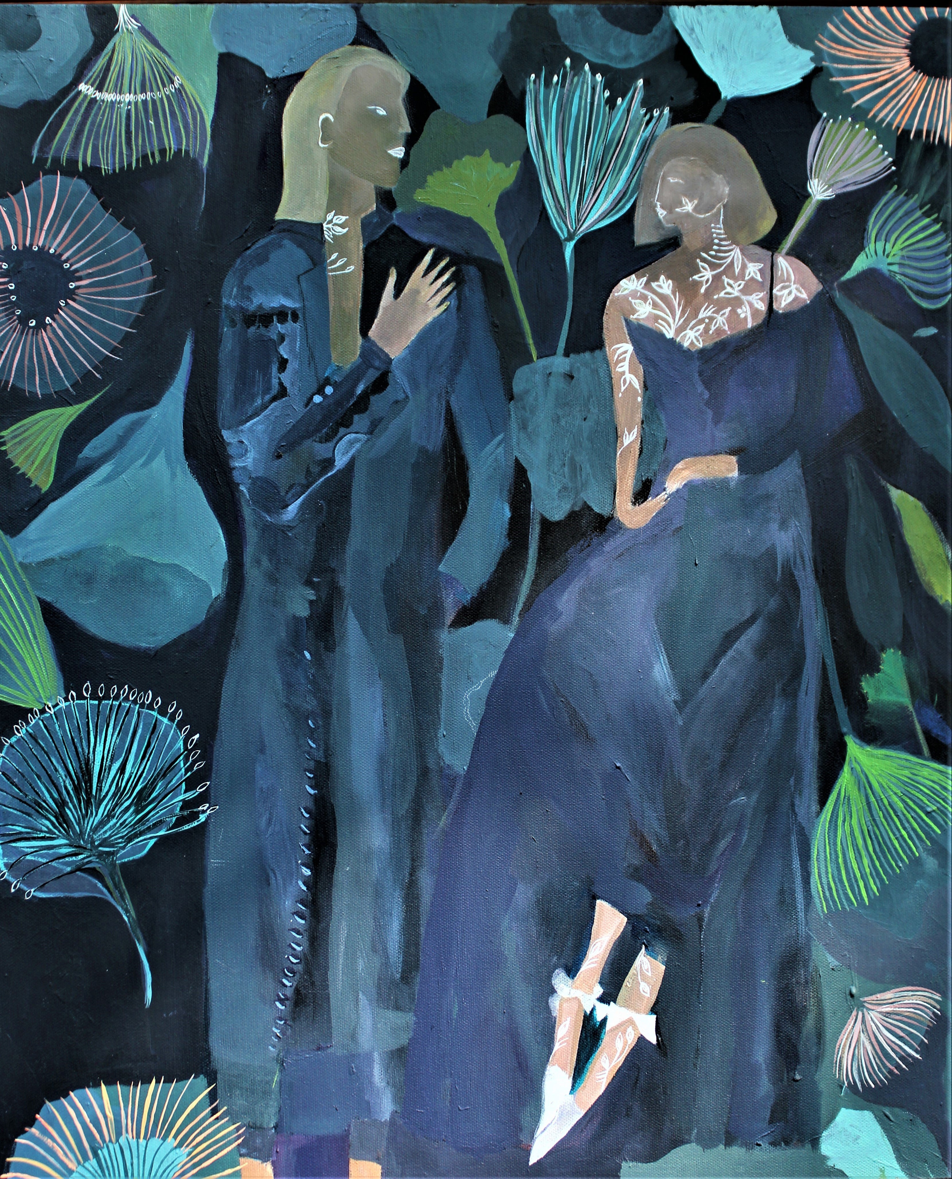 Acrylic 'DRY THE RAIN' - Acrylic on Board Marcia Biasiello