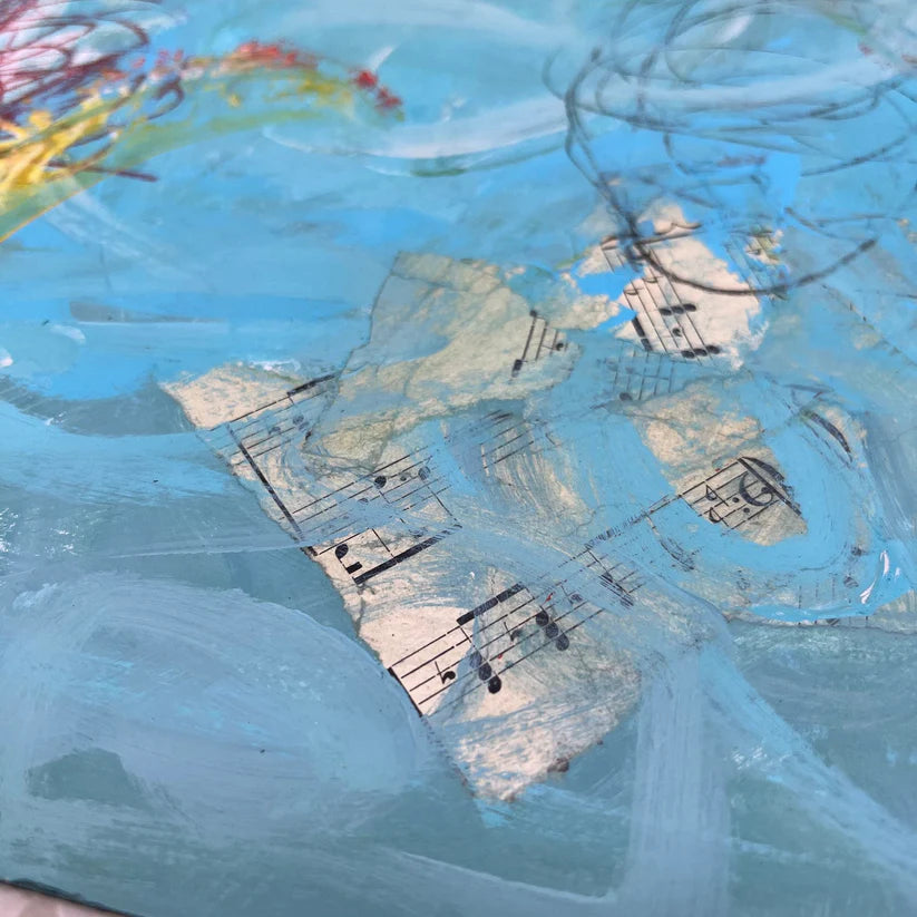 Abstract Mixed Media Painting 'BITTER EMPHASIS' - Mixed Media Abstract Art Painting Sam Lewis