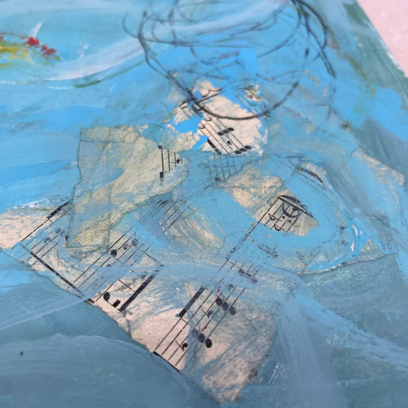 Abstract Mixed Media Painting 'BITTER EMPHASIS' - Mixed Media Abstract Art Painting Sam Lewis