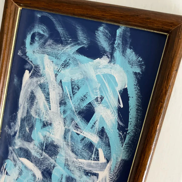 Acrylic 'BLUEBERRY CREAM' - Acrylic on Glass Sam Lewis