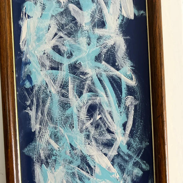 Acrylic 'BLUEBERRY CREAM' - Acrylic on Glass Sam Lewis