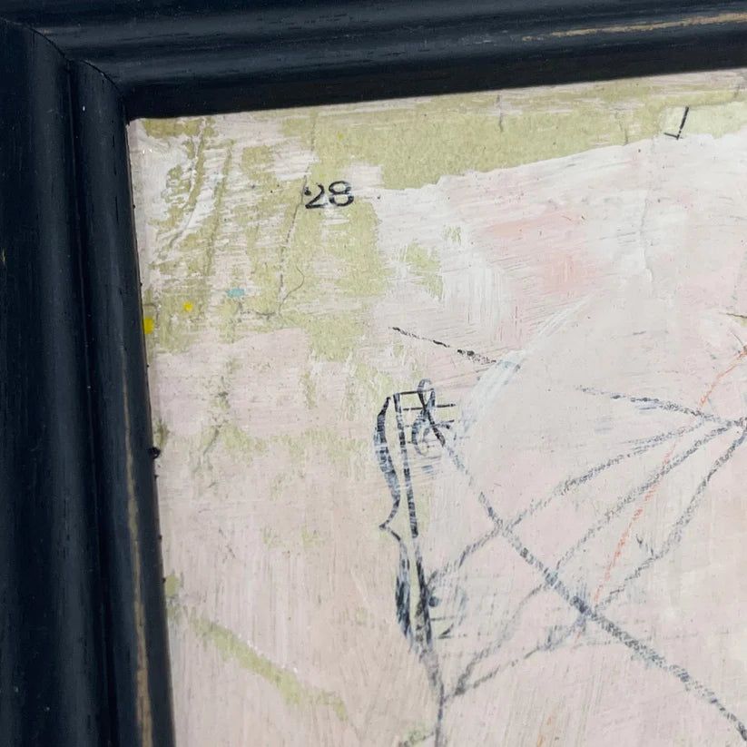 Abstract Mixed Media Painting 'BLUSH' - Mixed Media Abstract Art Painting Sam Lewis