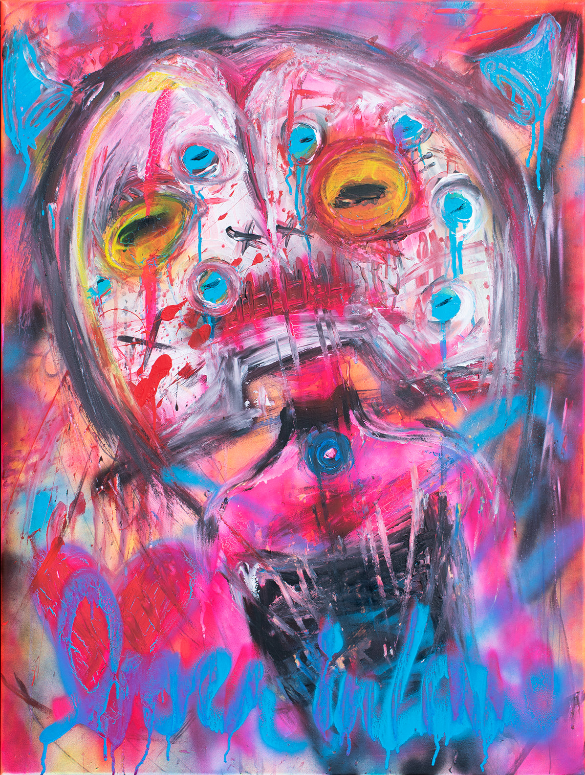 Acrylic Mixed Media 'BORN IN LOVE' - Acrylic and Mixed Media on Canvas Joseph Smolin