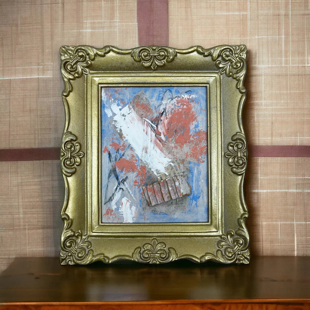 Abstract Mixed Media Painting 'BROKEN WHISPER' - Abstract Mixed Media Art Painting Sam Lewis