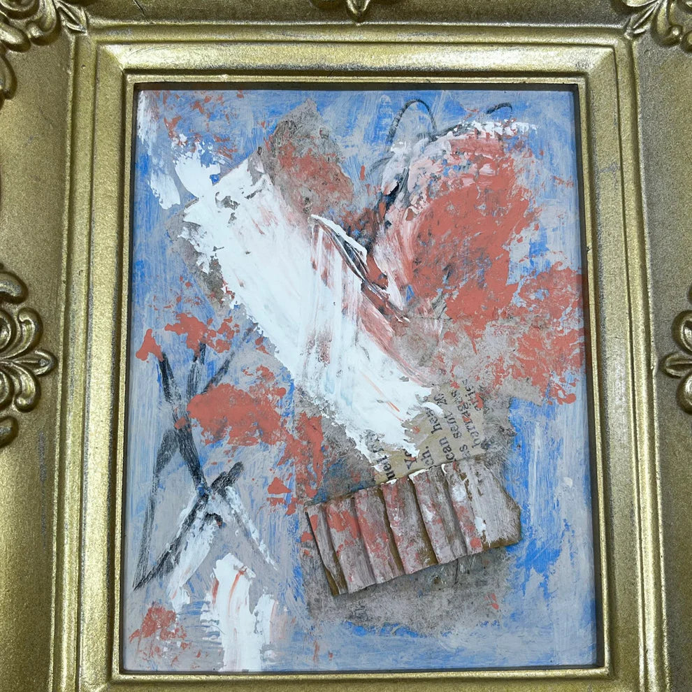 Abstract Mixed Media Painting 'BROKEN WHISPER' - Abstract Mixed Media Art Painting Sam Lewis