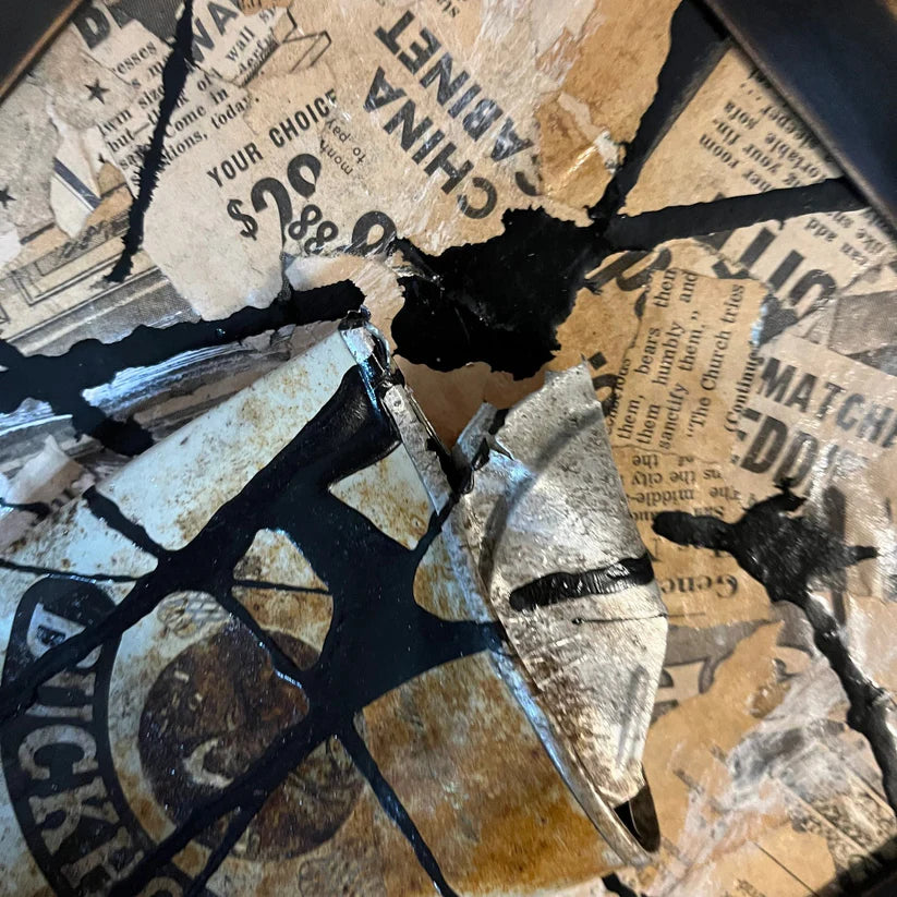Abstract Collage Mixed Media 'BUCKHORN BEER' - Mixed Media Abstract Art Sam Lewis