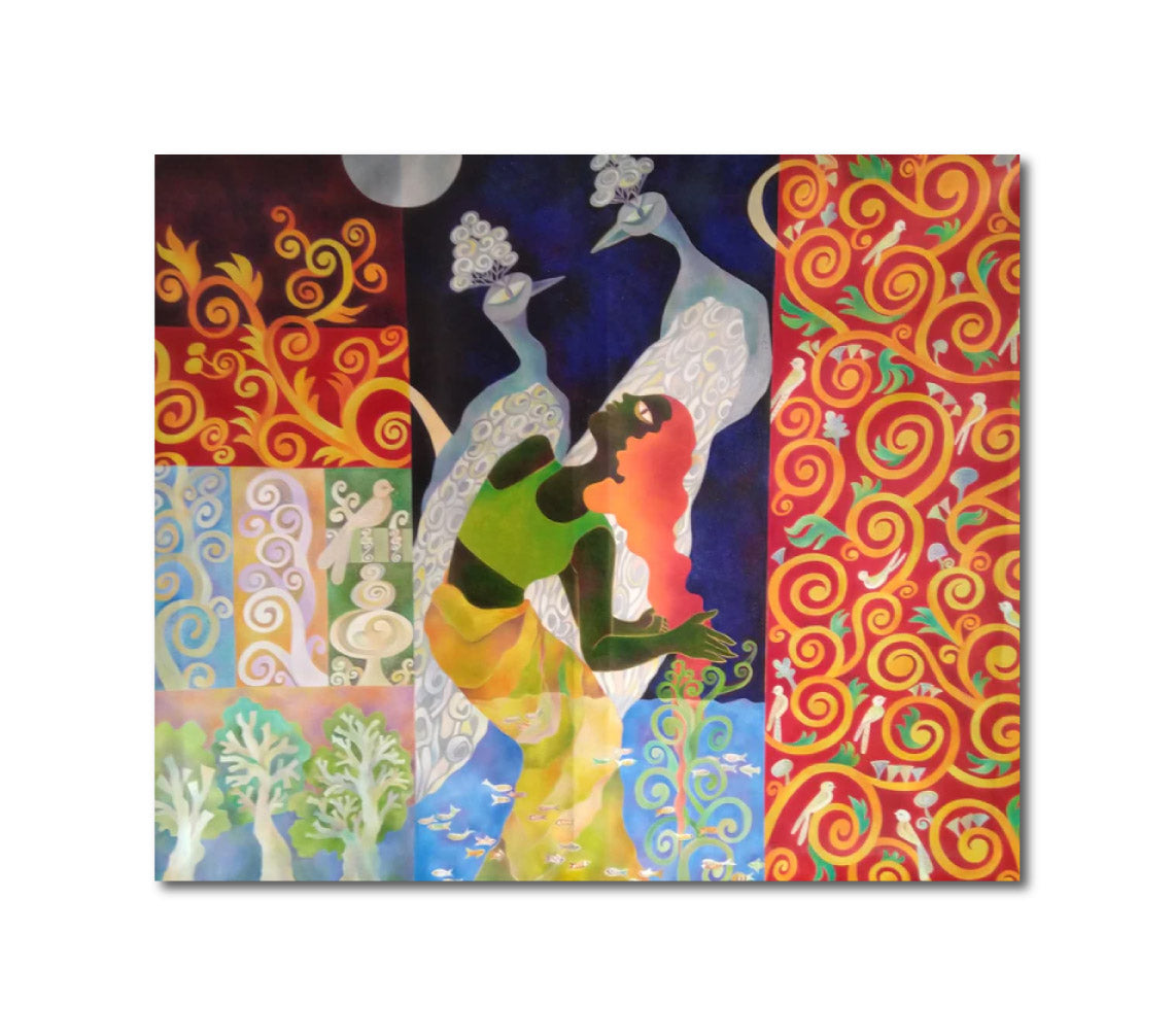 Oil 'CHASING HER DREAMS' - Oil on Canvas Chaitali Chatterjee