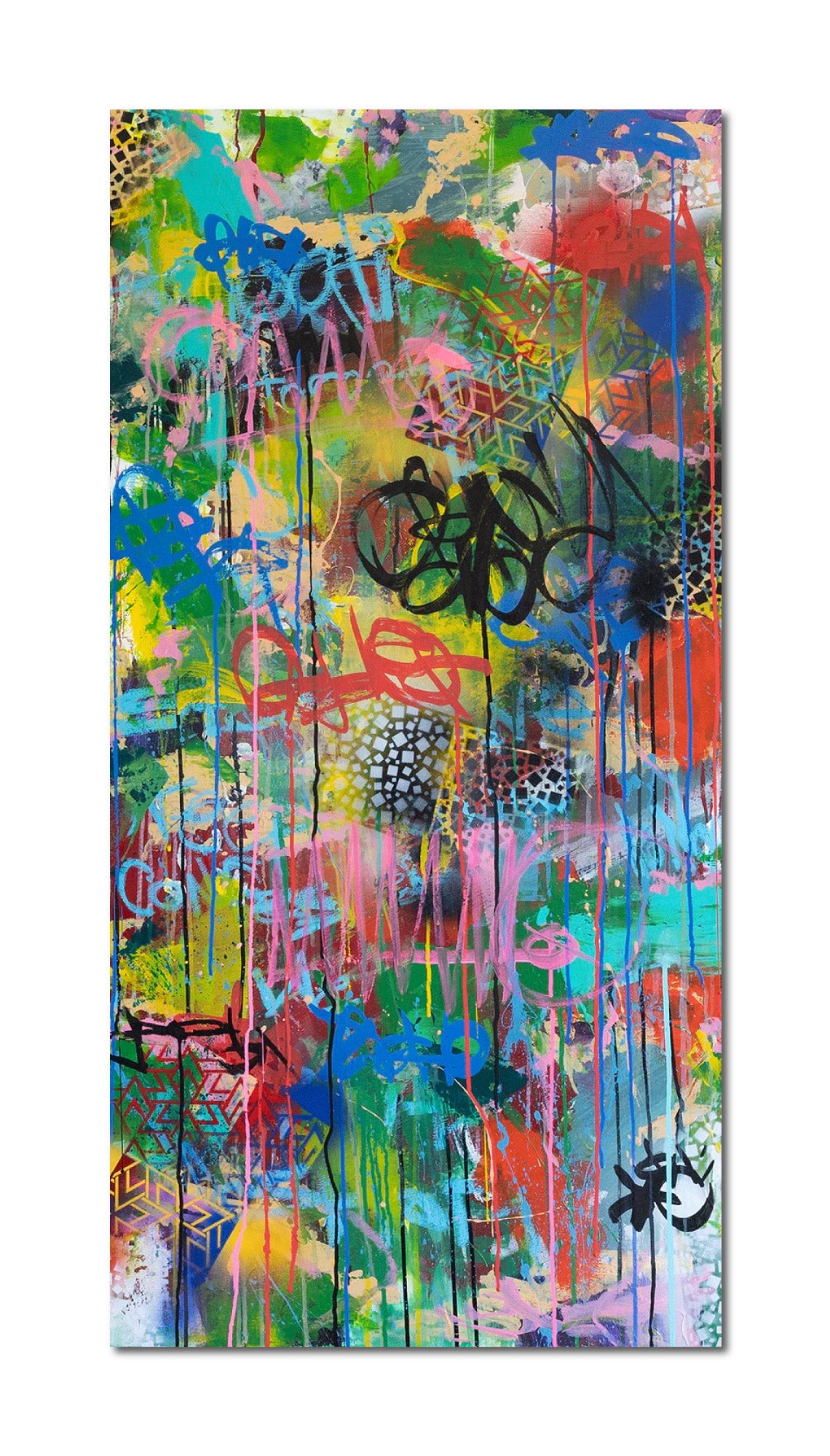 Abstract Acrylic Contemporary Painting 'CLOTH LOW ON THE MAST' - Mixed Media on Canvas Eddie McClure