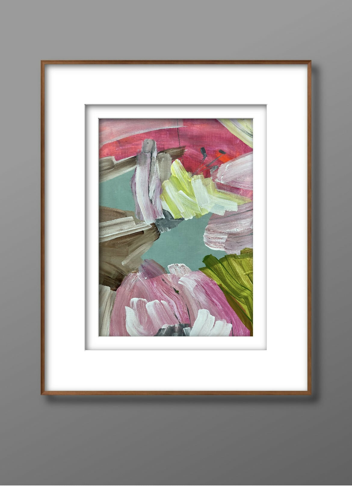 Abstract Acrylic Design Geometric Landscape Painting Shimmering Summer VI Vibha