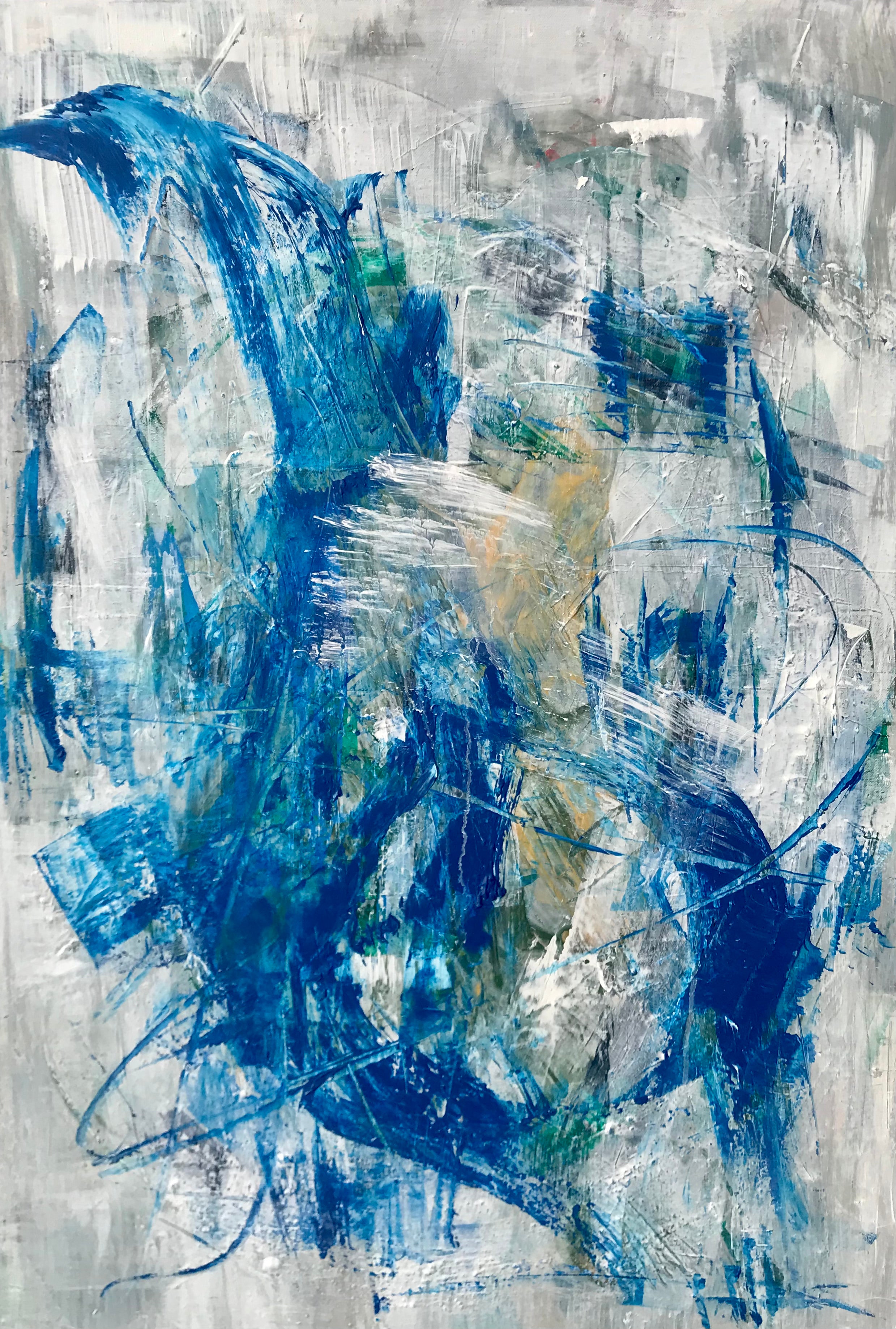 Abstract Painting 'COMING TOGETHER' - Acrylics, Pigments on Canvas Michelle Hold