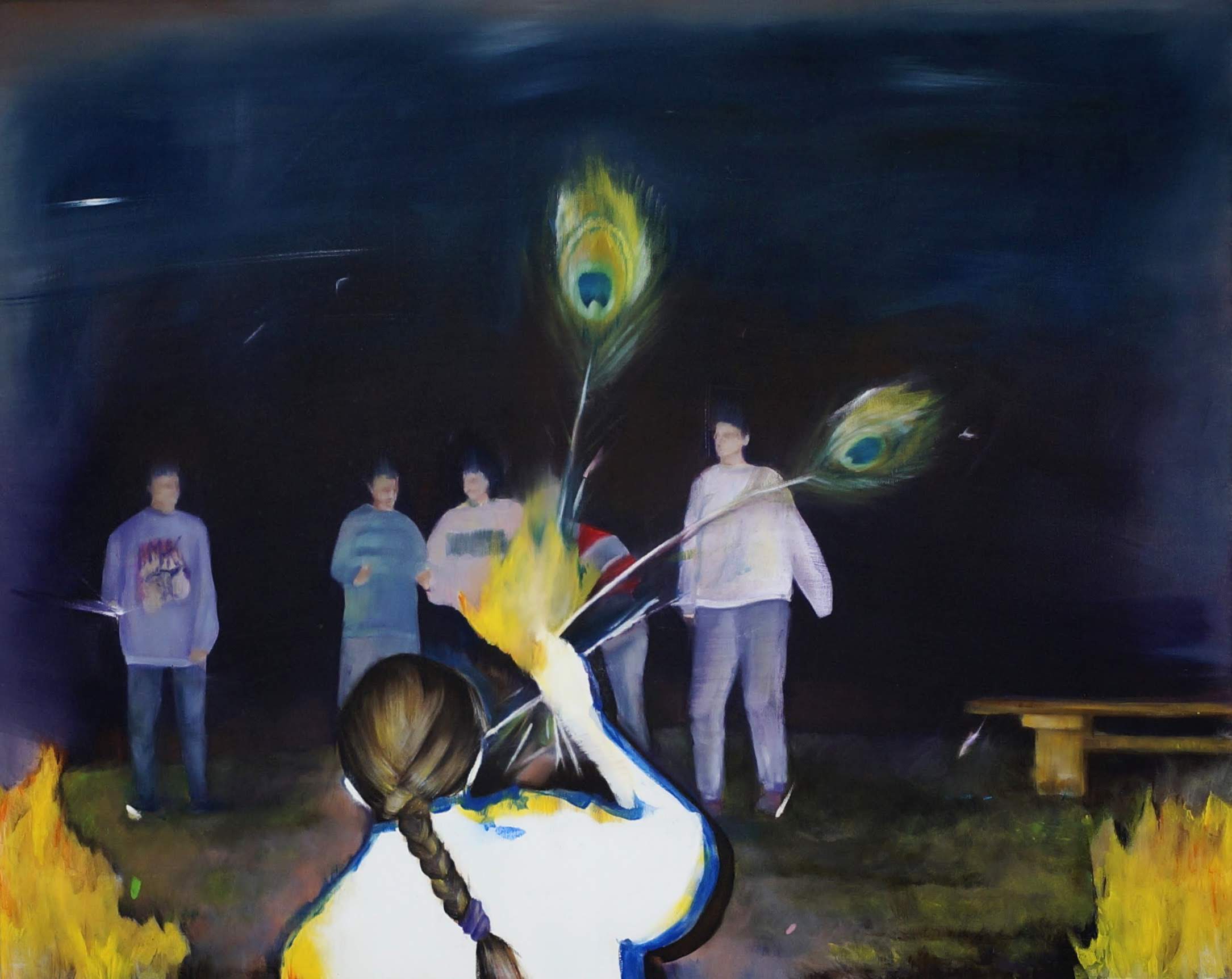 Painting 'COURTS' - Oil on Canvas Karolina Zglobicka