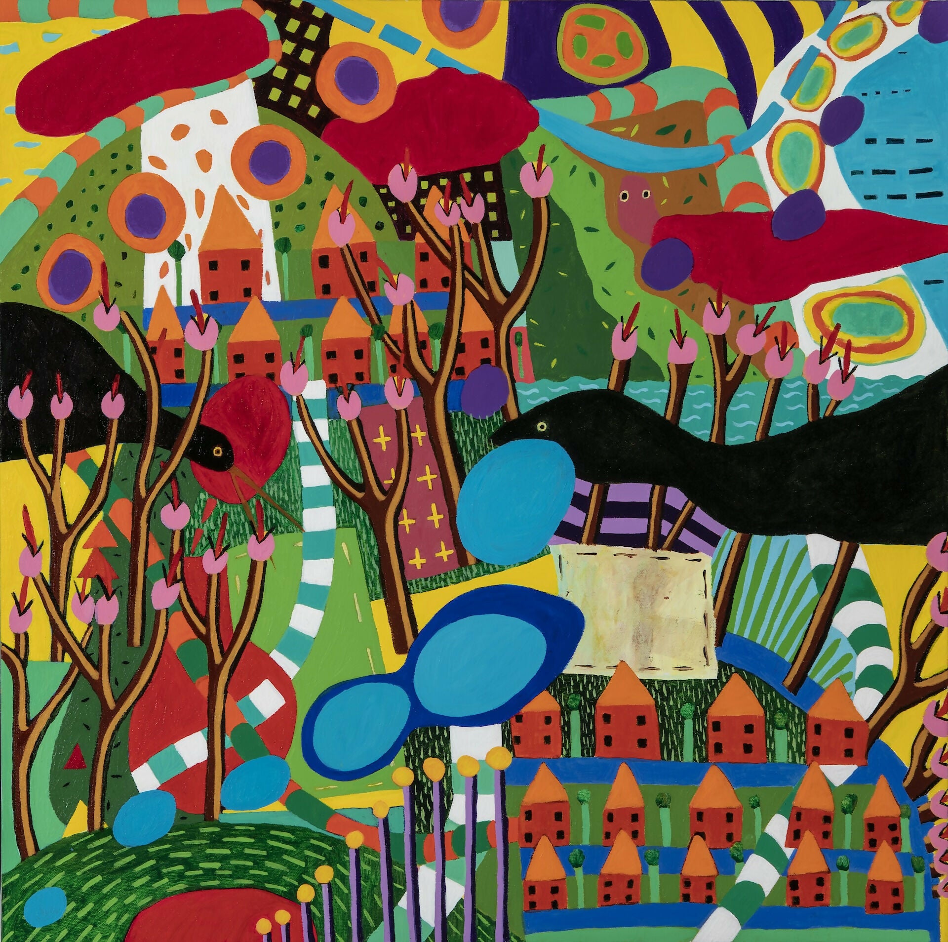 Backyard # 2 Red Houses