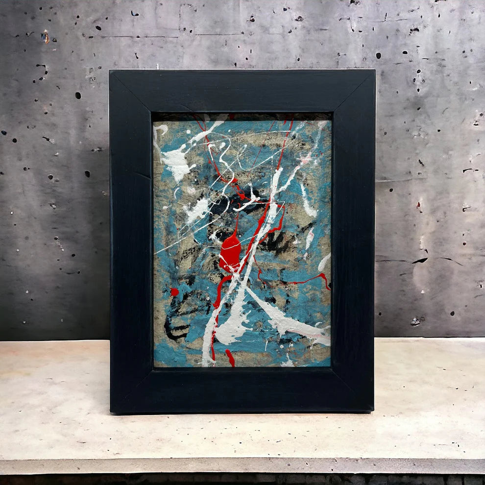 Abstract Mixed Media Painting DISTANT RESPONSE' - Abstract Mixed Media Art Painting Sam Lewis