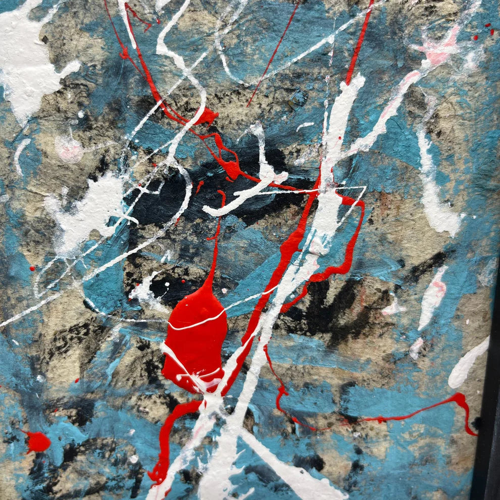 Abstract Mixed Media Painting DISTANT RESPONSE' - Abstract Mixed Media Art Painting Sam Lewis