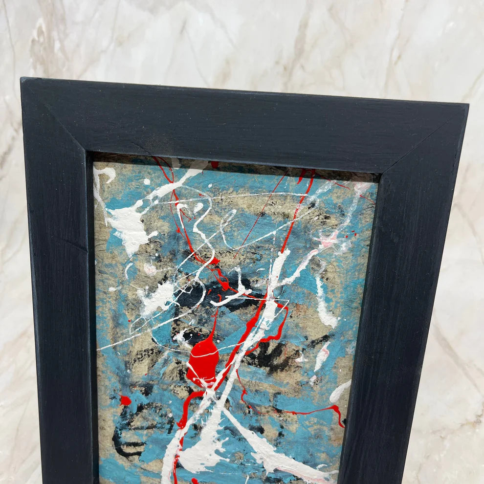 Abstract Mixed Media Painting DISTANT RESPONSE' - Abstract Mixed Media Art Painting Sam Lewis