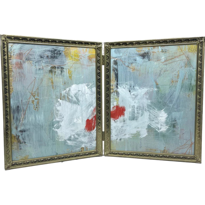 Abstract Mixed Media Painting 'DOUBLE FISSION' - Mixed Media Abstract Art Painting Sam Lewis