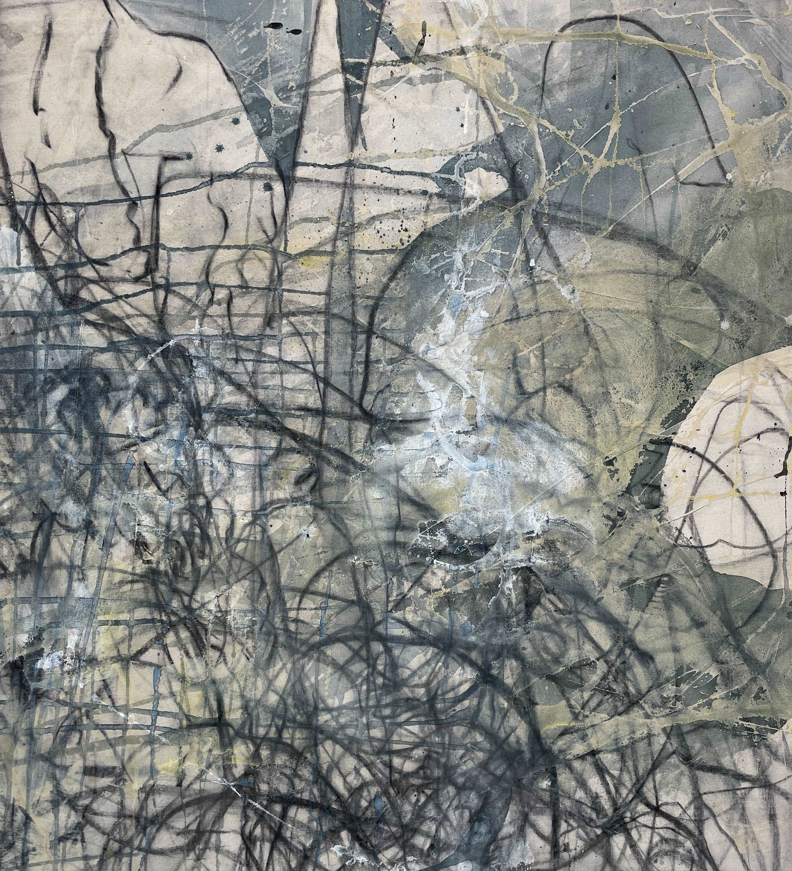 Acrylic 'ALSO' - Charcoal, Acrylic, Ink Elizabeth Castagna