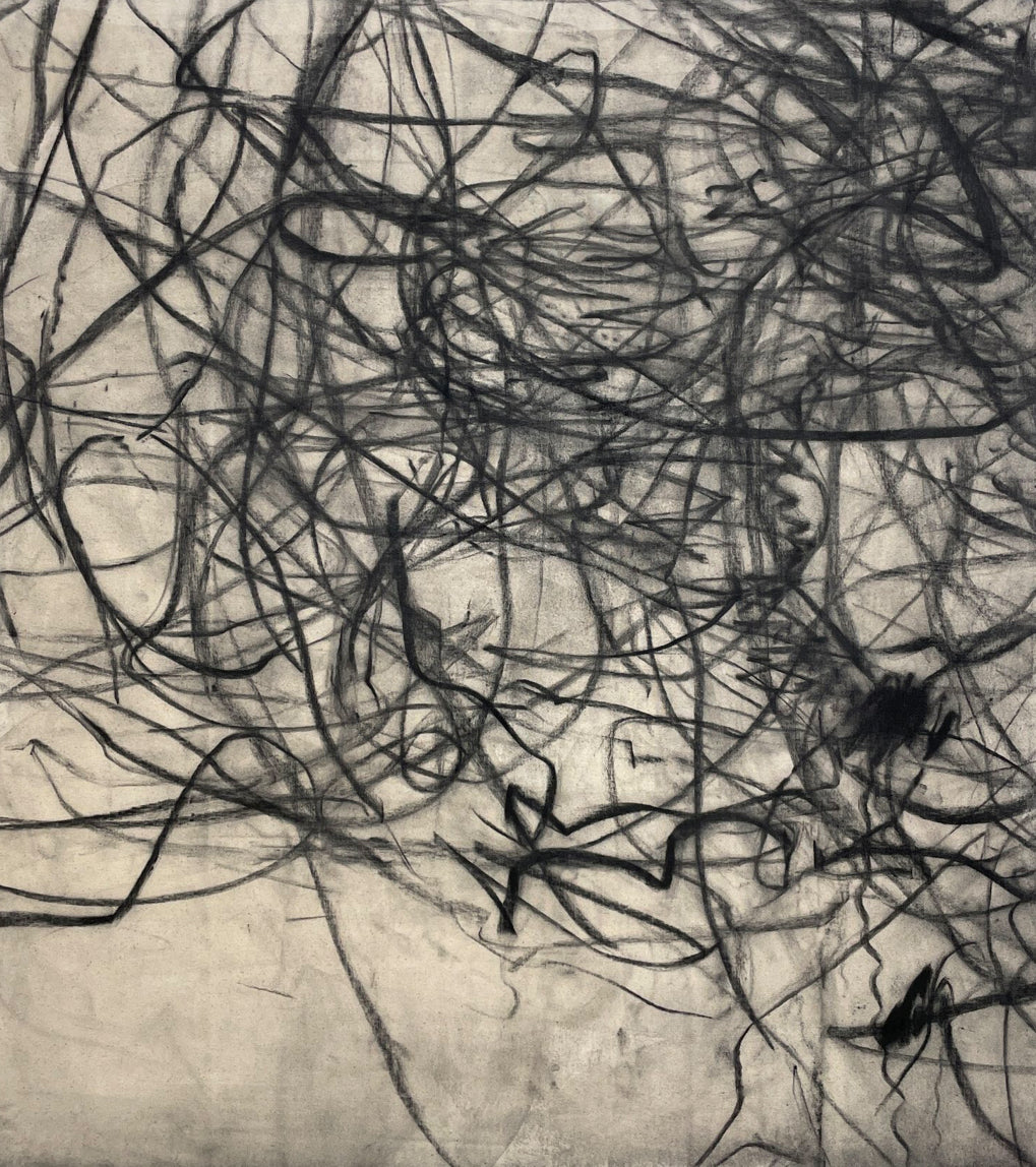 Abstract 'SURE' - Charcoal Elizabeth Castagna