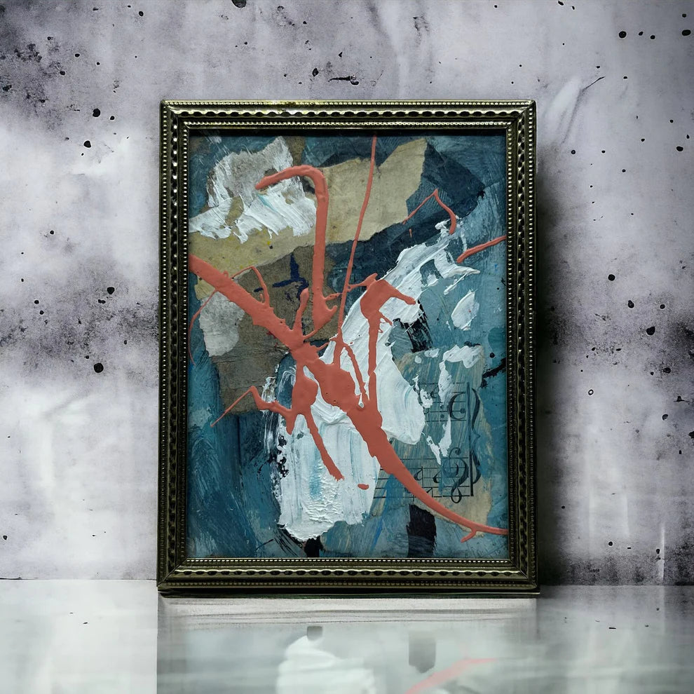 Abstract Mixed Media Painting 'EQUAL AXIS' - Abstract Mixed Media Art Painting Sam Lewis